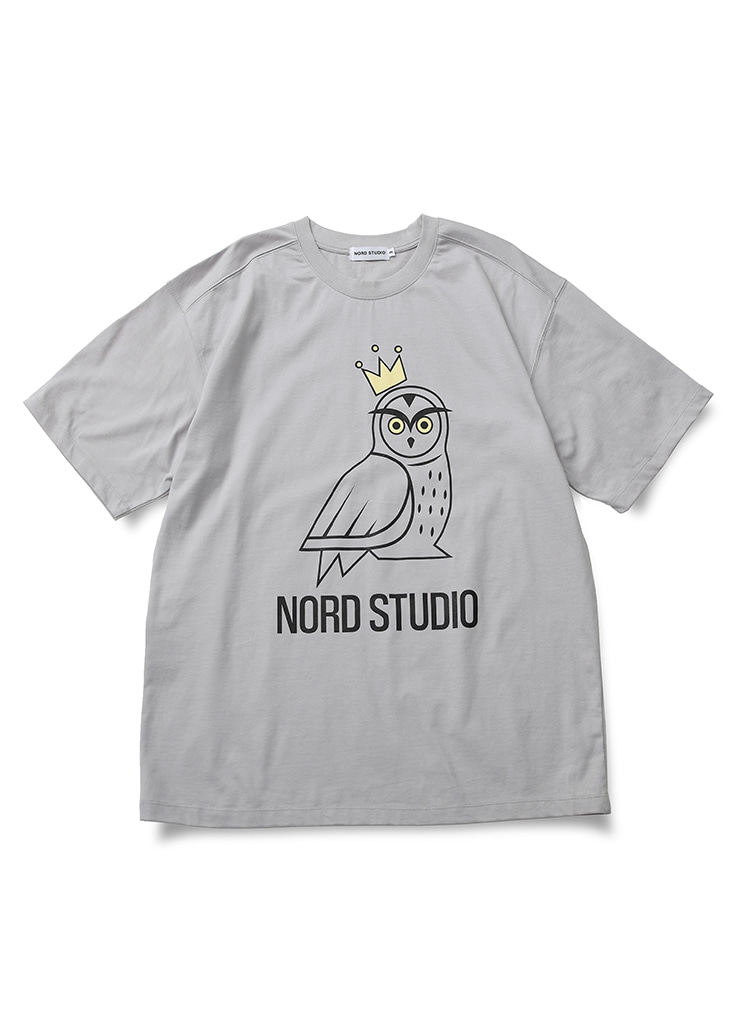 OWL 그래픽 티셔츠_쿨그레이