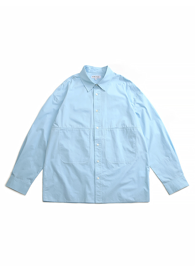 코지 투포켓 긴팔셔츠 COZY 2-POCKET SHIRT(LONG)_SKY BLUE